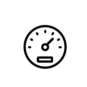 Simple Outline Speedometer Gauge Dashboard Element Automotive Performance Icon