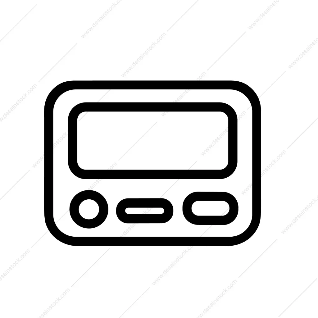 Simple Line Pager Device Electronic Gadget Communication Beep Technology