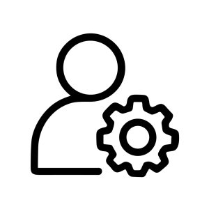 Simple Outline User Configuration Setting Control Admin Management Icon