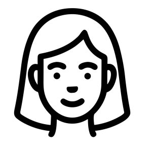Simple Line Drawing Woman Portrait Illustration Icon Graphic Element