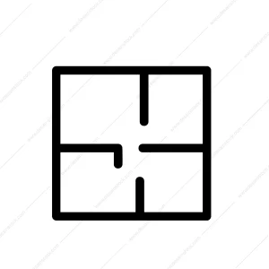 Simple Outline Floor Plan Interior Design Layout Minimalist Icon