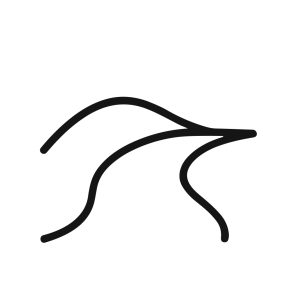 Minimalist Line Art Bird Silhouette Flying Icon Logo Element