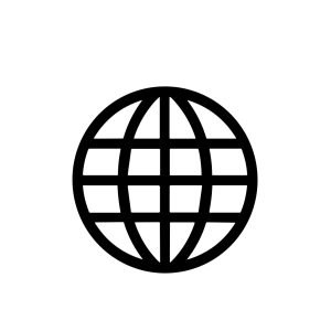 Simple Line World Globe Earth Sphere Geographic Navigation Icon