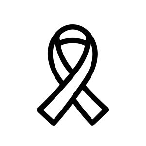 Simple Outline Ribbon Awareness Symbol Illustration Element Graphic Icon