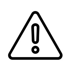 Simple Outline Triangle Exclamation Mark Danger Sign Shape Symbol Icon