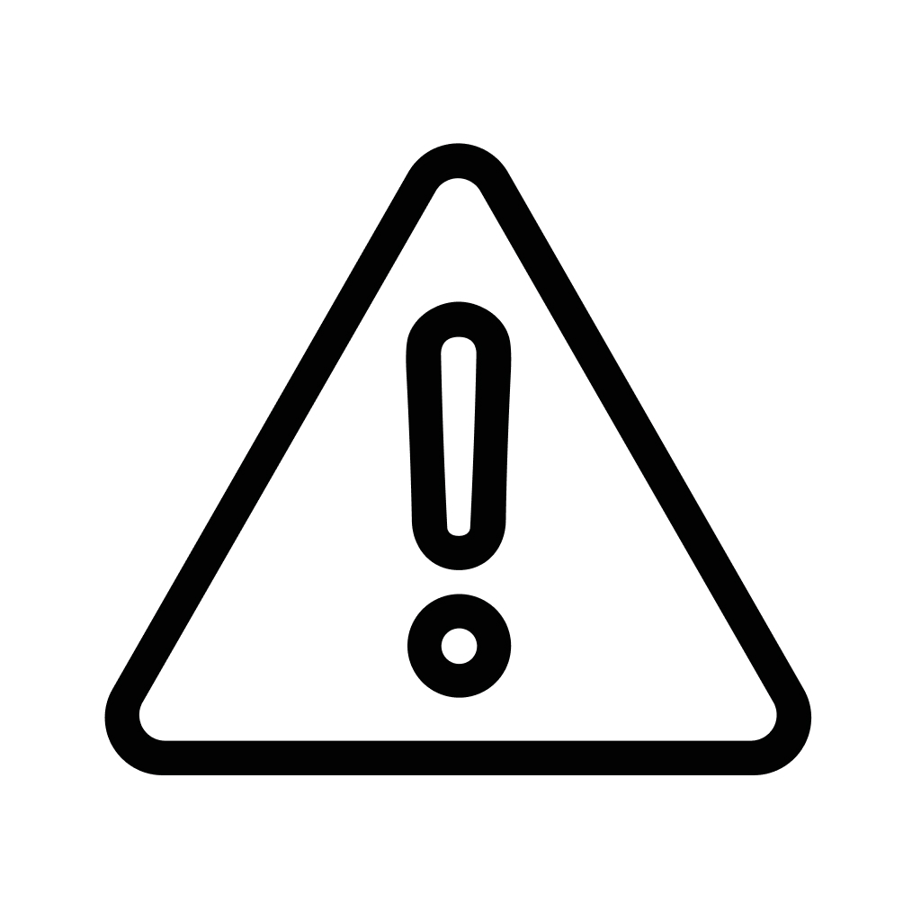 Simple Outline Triangle Exclamation Mark Danger Sign Shape Symbol Icon