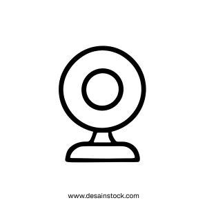 Simple Outline Web Camera Device Recording Equipment Technology Icon