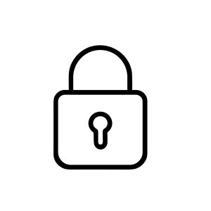 Simple Line Drawing Padlock Illustration Safety and Security Related Icon