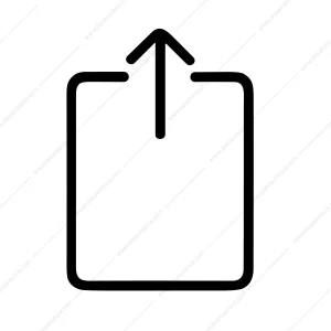 Simple Line Art Upload Button Mobile Interface Icon Graphic