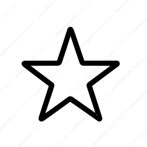 Simple Outline Shape Star Sign Symbol Element Graphic Icon Design