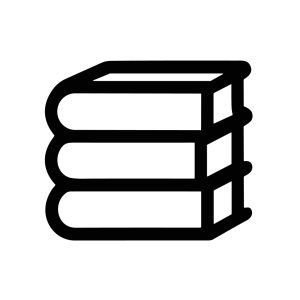 Simple Line Stack of Three Books Education Study Icon