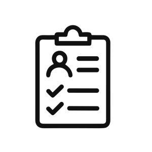 Simple Outline Clipboard Checklist Document Graphic Symbol and Icon Design