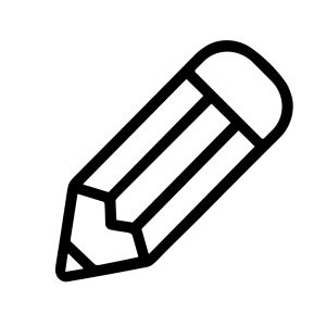 Minimalist Line Drawing Pencil With Eraser Design Object Illustration