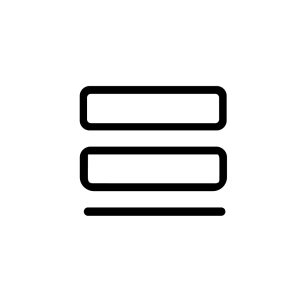 Minimalist Outline Menu Button Shape Icon Navigation Interface Element