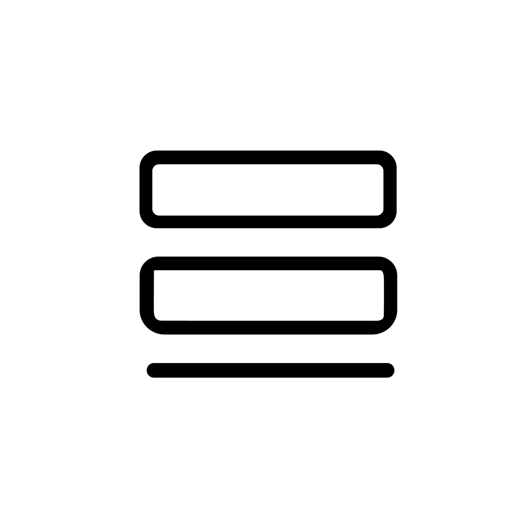 Minimalist Outline Menu Button Shape Icon Navigation Interface Element