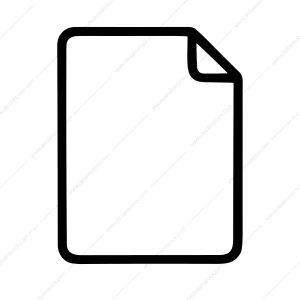 Simple Outline File Document Paper With Folded Corner Icon Shape