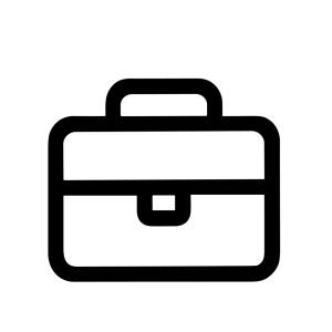 Simple Line Art Briefcase Office Bag Handle Modern Business Icon