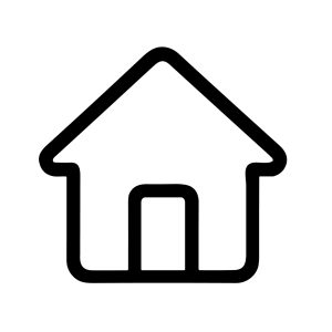 Minimalist Black Outline Home Symbol Simple Graphic Flat Design Icon