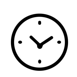 Simple Line Clock Time Hour Minute Symbol Design Element Icon