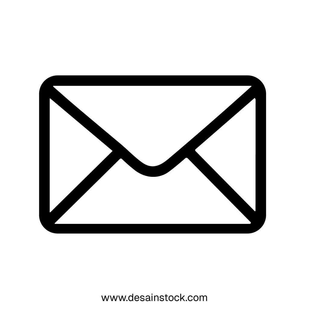 Simple Line Art Email Message Correspondence Communication Icon Design