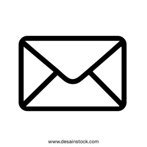 Simple Line Art Email Message Correspondence Communication Icon Design