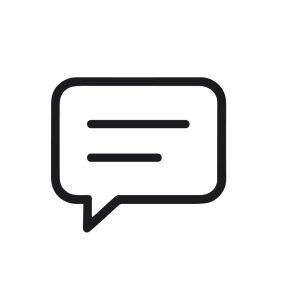 Simple Outline Message Bubble Speech Talk Dialog Communication Icon