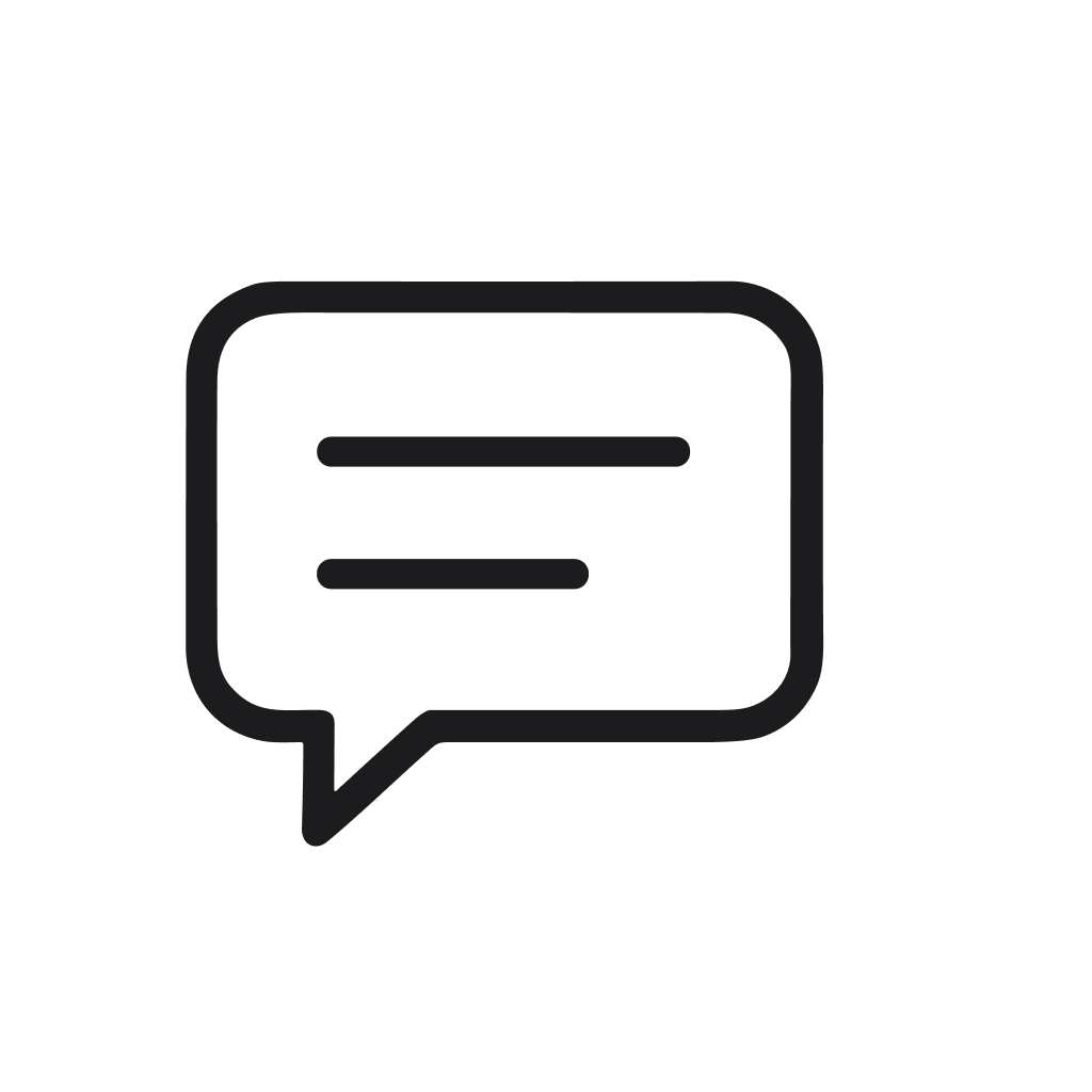 Simple Outline Message Bubble Speech Talk Dialog Communication Icon