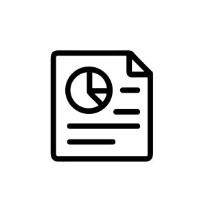 Simple Outline Document with Pie Chart on Report File Icon
