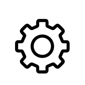 Simple Line Gearwheel Outline Cogwheel Machine Part Mechanical Engineering Icon