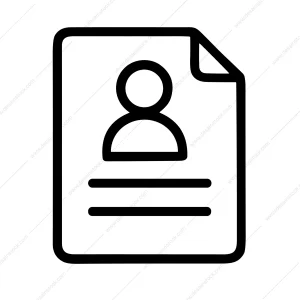 Outline Simple Person Profile Information Paper Document File Icon