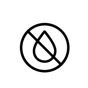 Simple Outline Circle Water Drop Prohibition Sign Symbol Icon Graphic