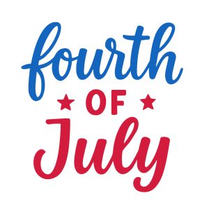 Calligraphic Fourth of July Typography Design with Stars for Celebration Design