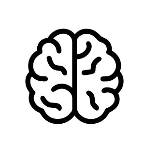 Simple Line Art Brain Intelligence Creative Idea Mind Thinking Icon