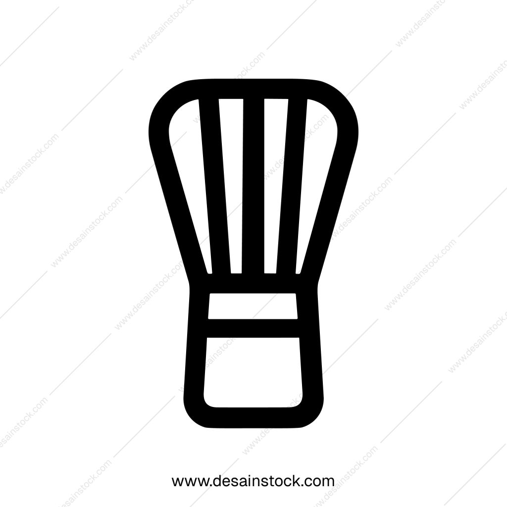 Simple Line Drawing Matcha Whisk Tea Ceremony Equipment Icon