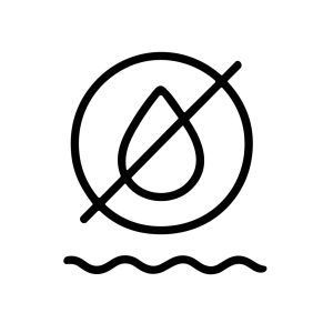 Simple Outline No Water Drop Circle Graphic Symbol Sign Icon
