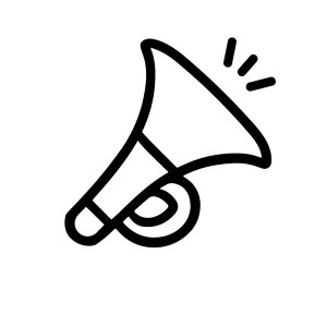 Simple Handdrawn Bullhorn Loudspeaker Advertisement Equipment and Communication Icon