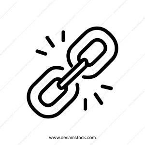 Simple Outline Connection Link Chain Shape Icon Symbol Element