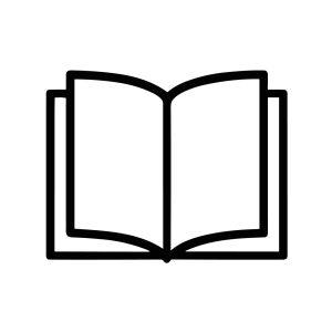 Simple Line Open Book Education Icon, Library Pictogram Illustration