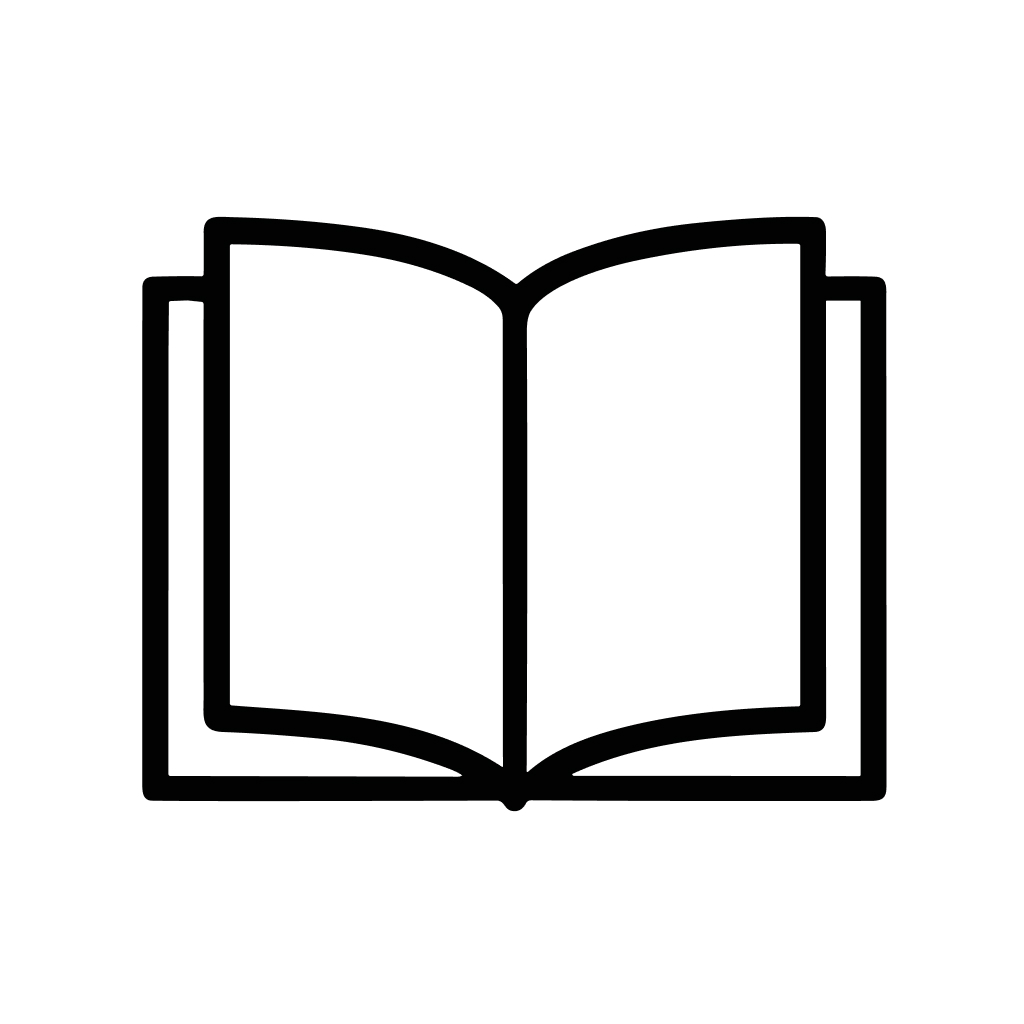 Simple Line Open Book Education Icon, Library Pictogram Illustration