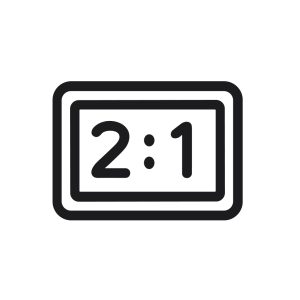 Simple Outline Rectangle Two to One Aspect Ratio Icon Shape