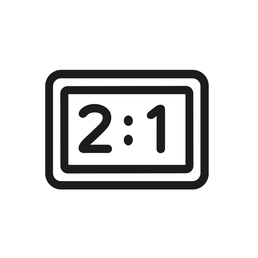 Simple Outline Rectangle Two to One Aspect Ratio Icon Shape