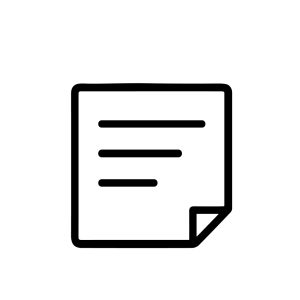 Simple Line Style Document Page with Corner Fold Icon Design