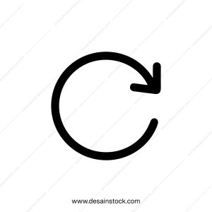 Minimalist Line Refresh Circle Arrow Sign Symbol Simple Icon