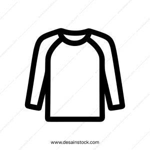 Simple Outline Raglan Long Sleeve T Shirt Apparel Icon