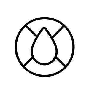 Simple Lineart Water Drop within Circle Safety Symbol Icon