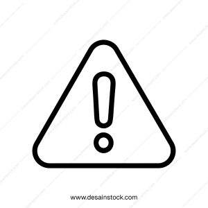Simple Line Triangle Exclamation Mark Sign Symbol Icon Pictogram