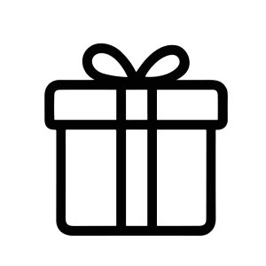 Simple Outline Isolated Gift Box Present Celebration Holiday Icon