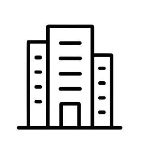 Simple Outline Building Minimalist Office Architecture Real Estate Icon