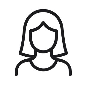 Simple Outline Woman Avatar Portrait Profile Sign Symbol Illustration Icon