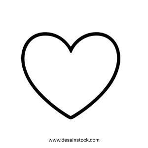 Simple Outline Isolated Heart Shape Valentine Romance Love Icon